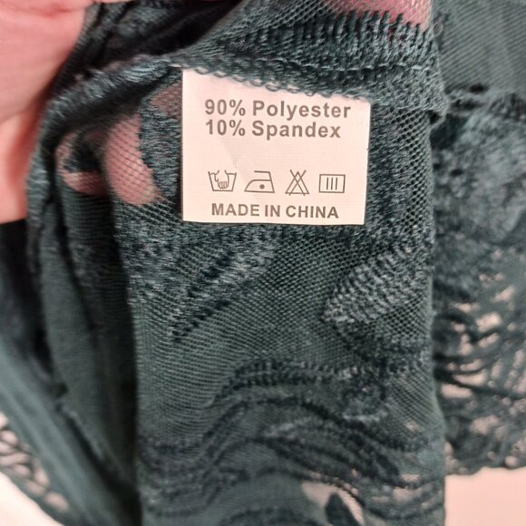 Eleter, Evergreen Lace Maxi Dress with Short Romper Underneath, Size XL, Fairy - Picture 16 of 16